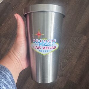 Las Vegas Stainless 16 oz Travel Tumbler - Rare